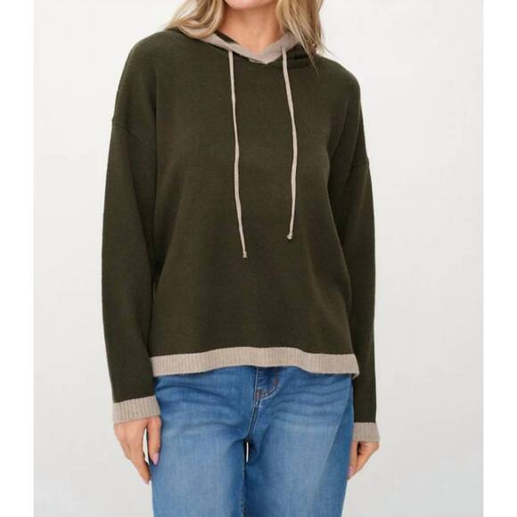 SIX/FIFTY Tops - NEW SIX/FIFTY jessie crewneck hoodie in olive